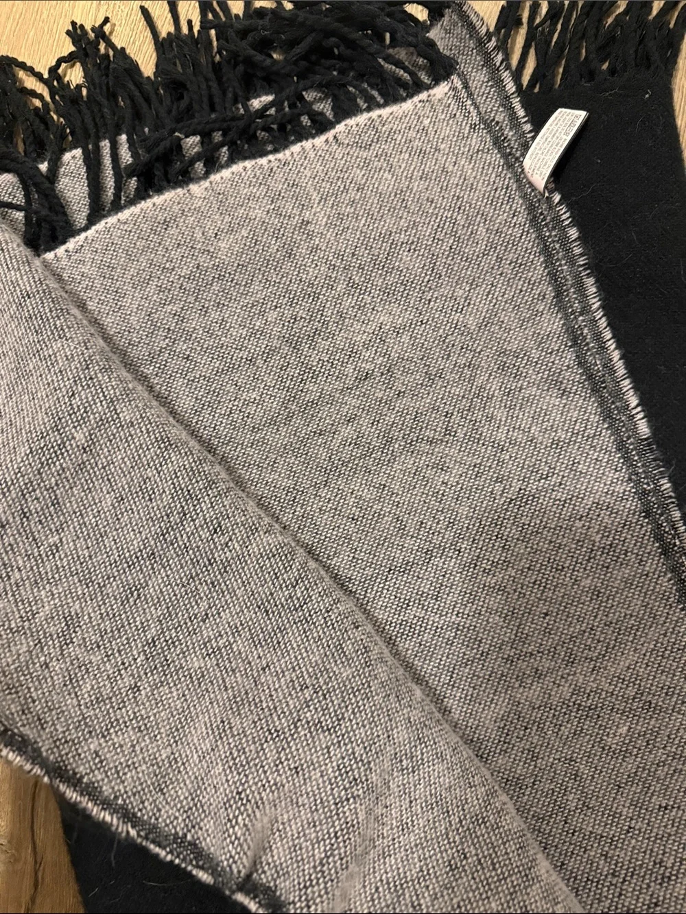 Victoria's Secret Black and Gray Heart Logo Throw